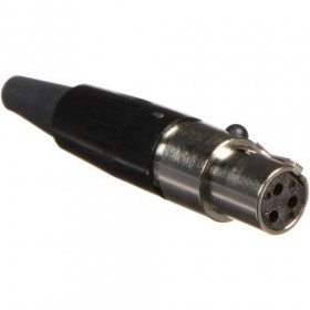 Βύσμα Mini XLR 3 Pin Θηλυκό Καλωδίου Μεταλλικό Μαύρο Ninigi MXLR-3G