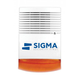 Sigma IBIS/OR Σειρήνα Συναγερμού Εξωτερικού Χώρου 120dB με Flash Πορτοκαλί Χρώματος