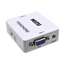 Μετατροπέας VGA In / HDMI Out με Ήχο Τροφοδοσία από Καλώδιο USB Λευκό Anga PS-M600