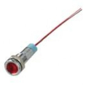 Ενδεικτική Λυχνία LED Κόκκινη Φ6mm 220V με Καλώδιο 15cm GBC 25.4160.60