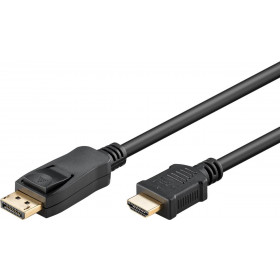 Καλώδιο DisplayPort v1.2 Αρσενικό προς HDMI v1.4 Αρσενικό 3m Μαύρο Goobay 64836