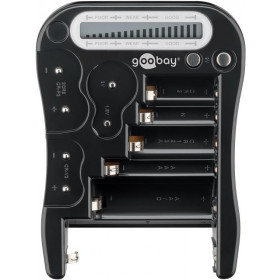 Battery Tester με Οθόνη LCD Kατάλληλος για Πολλαπλά Μεγέθη Μπαταριών Μαύρος Goobay 64889