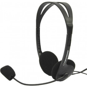 Esperanza Scherzo EH102 Οn Ear Ενσύρματα Ακουστικά με 2.5m Καλώδιο, Μικρόφωνο & Ρύθμιση Έντασης Μαύρο