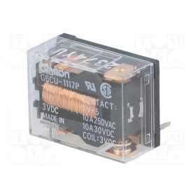 Ρελέ Ηλεκτρομαγνητικό 3VDC 10A 1 Επαφής N.O 4 Pin για PCB Omron G6CU-1117P-US 3VDC