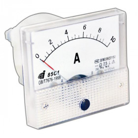 Αναλογικό Αμπερόμετρο Πίνακα 0÷10Α DC 60x60mm με Βίδες (Shunt)