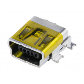 Βύσμα Mini USB-Β 5 Pin Θηλυκό Οριζόντιο για PCB SMT Molex 675031020