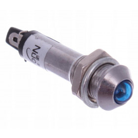 Ενδεικτική Λυχνία LED Μπλε Φ8.2mm 12VDC IP40 με Faston Ninigi IND8-12B-A
