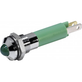 Ενδεικτική Λυχνία LED Πράσινη Φ8mm 12VDC με Faston CML 19040251