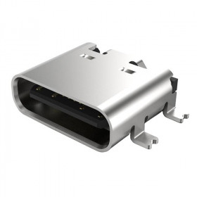 Βύσμα USB-C 2.0 16 Pin 5A Θηλυκό Οριζόντιο για PCB SMT GCT USB4110-GF-A