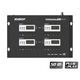 Edision 3in1 Quad Τετραπλό Ψηφιακό Stereo Modulator (Διαμορφωτής) DVB-T 1080p H.264 VHF/UHF 76-96dBμV