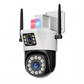 Anga AQ-8123ISW IP Wi-Fi Κάμερα με 2 Φακούς 2MP Εξωτερικού Χώρου IP65 με Κίνηση & Οριζόντιο Auto Tracking με Φακούς 3.6mm & Αμφίδρομο Ήχο