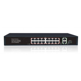 Anga CPE-6162BE 16PoE+2+SFP Port Ethernet Switch 10/100Mbps έως 250m 250W Max. 312x185x46mm