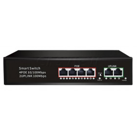 Anga CPE-5042B 4PoE+2 Port Ethernet Switch 10/100Mbps έως 250m 65W Max. 202x140x45 mm