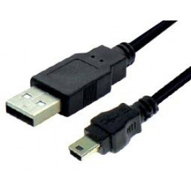Καλώδιο USB 2.0 Type A Αρσενικό σε Mini USB 5 Pin Αρσενικό 2m VNzane 04.001.0089