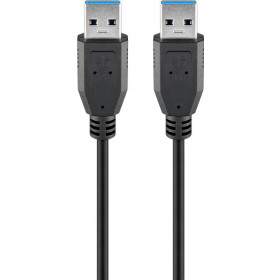 Καλώδιο USB 3.0 Type A Αρσενικό σε Αρσενικό 0.5m Μαύρο Goobay 95716
