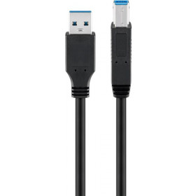 Καλώδιο USB 3.0 Type A Αρσενικό σε Type B Αρσενικό 0.5m Μαύρο Goobay 95722