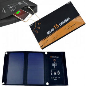 Invictus Αναδιπλούμενος Ηλιακός Φορτιστής Φορητών Συσκευών με 2x USB-A 15W/3A Max. SRUSB-15