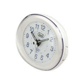 Trevi Αναλογικό Αθόρυβο Ρολόι Επιτραπέζιο Μπαταρίας με Ξυπνητήρι Λευκό 96x78x48mm SL 3052