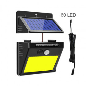 Ηλιακό Φωτιστικό LED Ισχύος 12W 60 LED με Αισθητήρα Κίνησης & Ημέρας-Νύκτας KSL-T8-60