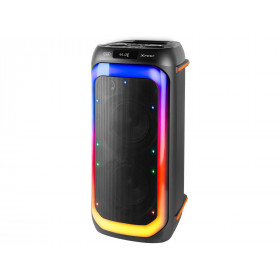 Trevi XF 780 ΚΒ Επαναφορτιζόμενο Bluetooth Ηχείο 110W Karaoke με Ενσύρματο Μικρόφωνο, Τηλεχειριστήριο και Φωτισμό RGB Μαύρο 30x30x64cm