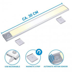Grundig Επαναφορτιζόμενο Φωτιστικό LED 85lm για Ντουλάπες & Ράφια με Ανιχνευτή Κίνησης 30cm 23502