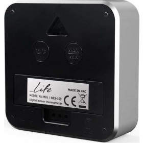 Life Alu Mini Θερμόμετρo & Υγρασιόμετρo Επιτραπέζιο / Επιτοίχιο για Χρήση σε Εσωτερικό Χώρο