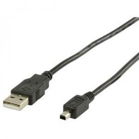 Καλώδιο USB 2.0 Type A Αρσενικό σε Mini USB 4 Pin Αρσενικό Sony/Olympus/Konica Μαύρο