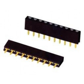 Βέργα Ακίδων (Pin Header) Θηλυκή 40 Pin (1x40) Ίσια για PCB με Βήμα 2.54mm