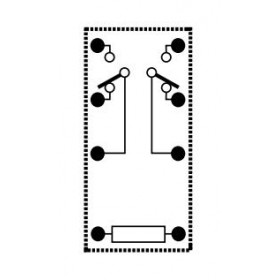 Ρελέ Ηλεκτρομαγνητικό 48VDC 1A 2 Επαφών N.O+N.C 8 Pin Faston Carlo Gavazzi  ZFH A 002 48/1