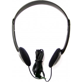 GBC CS 1250 Οn Ear Ενσύρματα Ακουστικά με 5m Καλώδιο & Ρύθμιση Έντασης Μαύρο