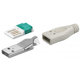Βύσμα USB 2.0 Type A Αρσενικό Καλωδίου Tool-Free Πρεσσαριστό Goobay 12035