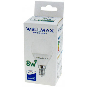 Λάμπα LED G45 E14 8W Φυσικό Λευκό 4000K 720lm 200° Wellmax 02.001.1355
