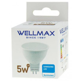 Λάμπα LED MR16 12V 5W Φυσικό Λευκό 4000K 400lm 120° Wellmax 02.001.1407