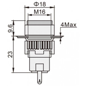 Ενδεικτική Λυχνία LED Φ16mm 24VAC/DC IP40 με Faston Κόκκινη Xindali SDL16-AXD-R