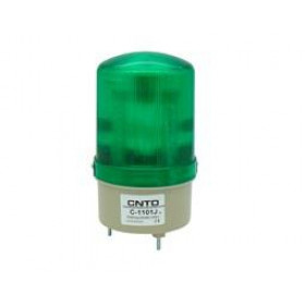 Φάρος LED 24VDC & 230VAC Πράσινος με Ενσωματωμένο Buzzer & Επιλογή Περιστρεφόμενου, Flashing ή Σταθερά Αναμμένου Εφέ Φ85x155mm CNTD C-1101J