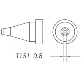 ATTEN T151-0.8 Μύτη Αποκόλλησης 0.8mm για το Πιστόλι GT-X150 των Σταθμών GT-5150/MS-900