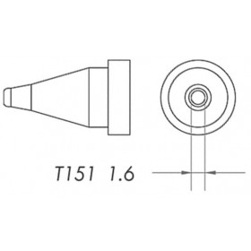 ATTEN T151-1.6 Μύτη Αποκόλλησης 1.6mm για το Πιστόλι GT-X150 των Σταθμών GT-5150/MS-900