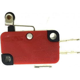 Microswitch Snap Action με Έλασμα 12mm & Ροδάκι, SPDT 15A/250VAC, 2.35N, Faston C&H V-155-1C25