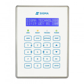 Sigma ORPHEUS/W Πληκτρολόγιο Αφής Συναγερμού με Οθόνη LCD και Φωτιζόμενα Πλήκτρα Λευκό