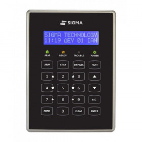Sigma ORPHEUS/B Πληκτρολόγιο Αφής Συναγερμού με Οθόνη LCD και Φωτιζόμενα Πλήκτρα Μαύρο
