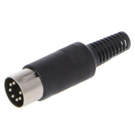 Βύσμα DIN 8 Pin Αρσενικό Καλωδίου Πλαστικό Μαύρο Ultimax DI6700