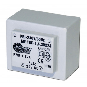 Μετασχηματιστής PCB Κλειστού Τύπου Π: 230VAC Δ: 24VAC 1.5VA Amarad TRM-240-15