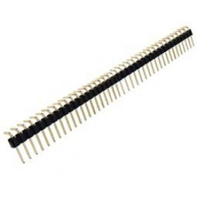 Βέργα Ακίδων (Pin Header) Αρσενική 40 Pin (1x40) Γωνιακή για PCB με Βήμα 2.54mm DS1022