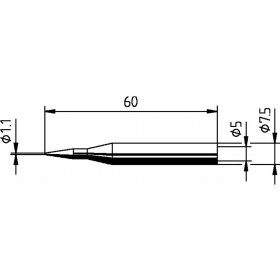 Ersa 0172BD Μύτη Κολλητηριού 1.1mm για το Κολλητήρι Multi-Τip C25 (0920BD) 25W
