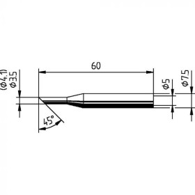 Ersa 0172LD Μύτη Κολλητηριού 4.1mm με Κεκλιμένο Άκρο για το Κολλητήρι Multi-Τip C25 (0920BD) 25W