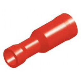 Ακροδέκτης Στρογγυλός ΘηλυκόςΦ4mm για Καλώδιο έως 1.5mm² με Κόκκινη Μόνωση Χαλκός RE1-4VF