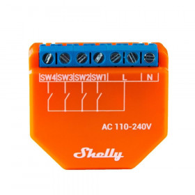 Shelly Plus i4 Smart Ψηφιακός Εντολέας Wi-Fi 4 Εισόδων 220VAC