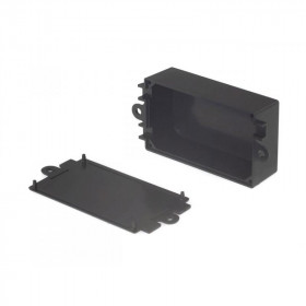 Κουτί Κατασκευών Πλαστικό ABS Μαύρο 65x38x27mm με Εξόδους Καλωδίων Gainta G1013