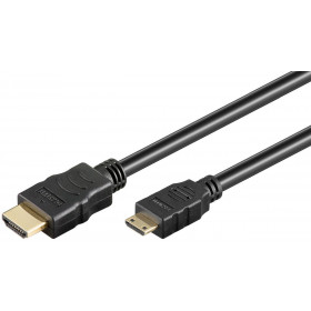 Καλώδιο HDMI σε Mini HDMI v1.4 4K 30Hz 8Gbps 1.5m Μαύρο Goobay 31931