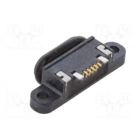 Βύσμα Micro USB 2.0 5 Pin Θηλυκό με Στεγανοποίηση IPX7 για PCB SMD Attend 207G-BD00